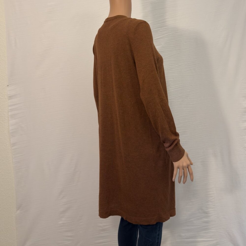 H&M Fine-Knit Duster Cardigan Brown - Picture 7 of 8